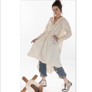 FRENCH COTTON POPLIN CORDELIA NIGHT SHIRT DRESS